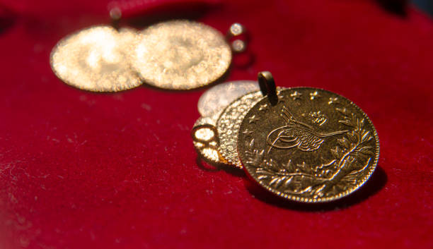 istock Traditional Turkish gold. Turkish gold with different properties in different groups 1280637513