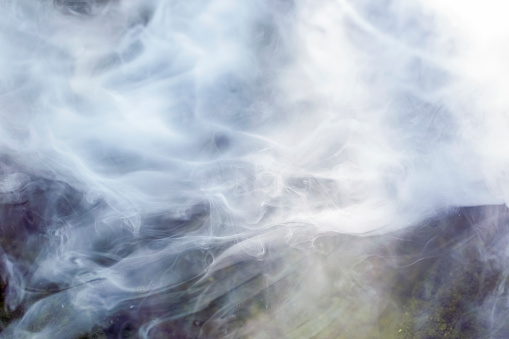 Steam, abstract background with copy space, full frame horizontal composition