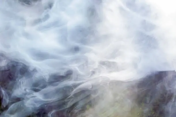 Photo of Steam, abstract background with copy space