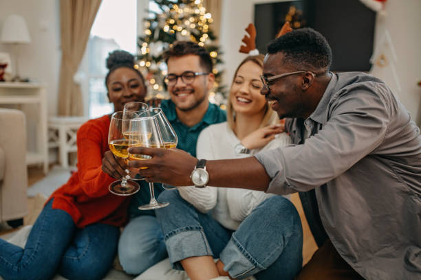 istock Young millenials celebrate New Year 1280638660