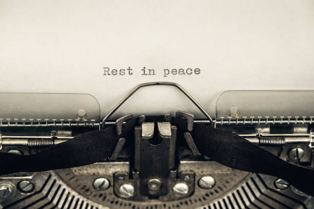 istock typing a message rest in peace on a vintage typewriter close-up 1280644817