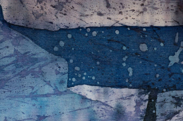 istock Abstraction, turquoise and violet, hot batik, background texture 1280651071