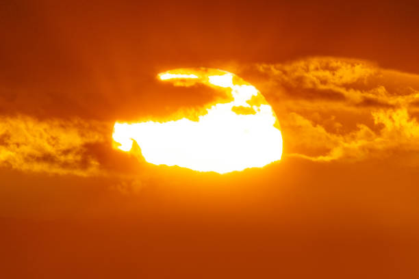 close-up do pôr do sol, delta, bc, canadá - cloud morning delta landscape - fotografias e filmes do acervo