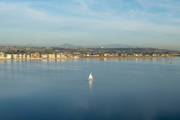 San Diego cityscape, view from Coronado Bridge, California, USA