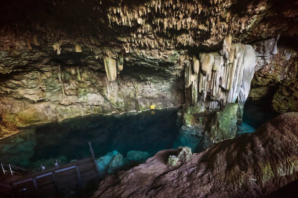 istock lake inside a stalagmite cave in Varadero Cuba 1280659764