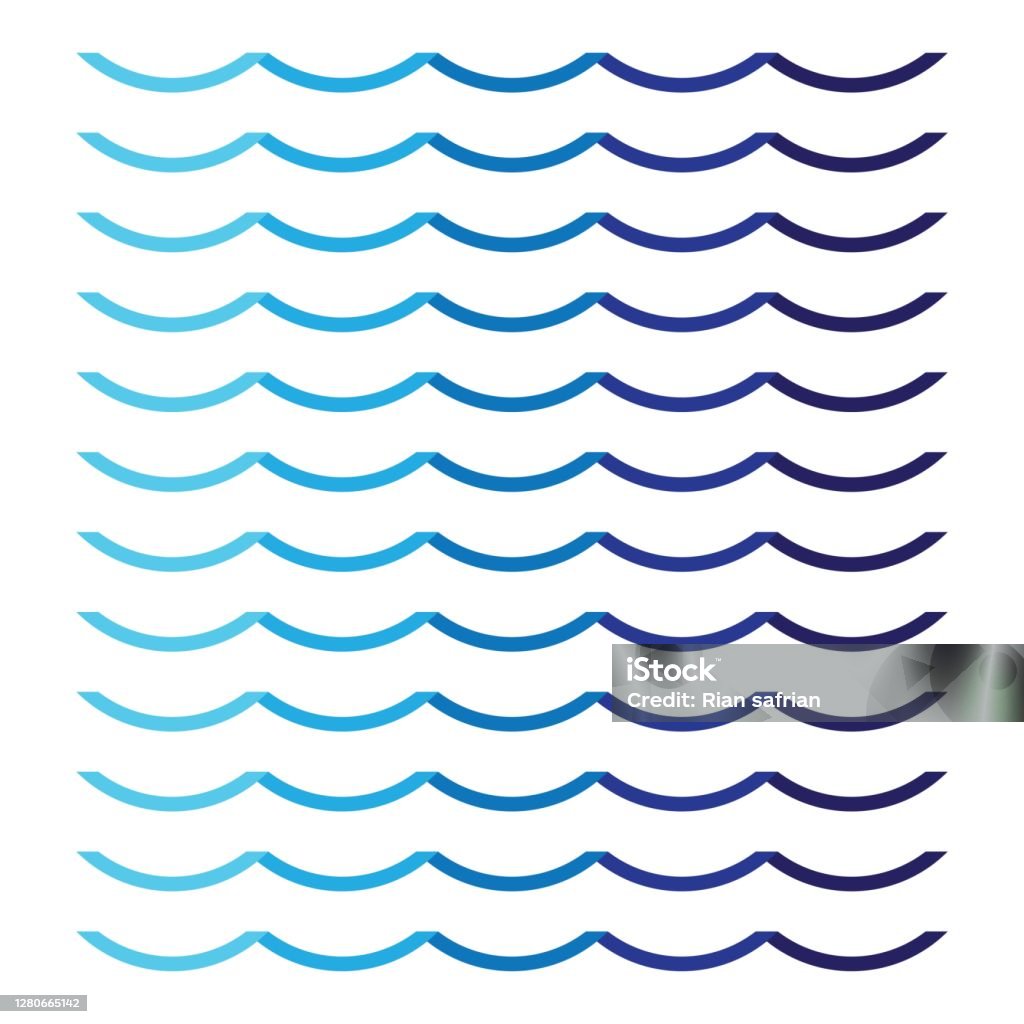 Wave Templte Water Wave Template Vector Stock Illustration - Download Image Now ...