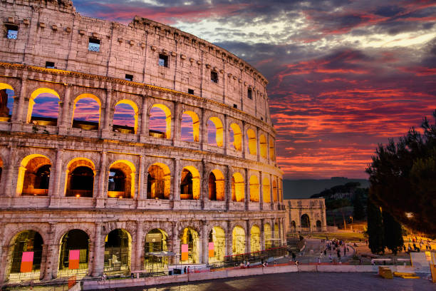 Roman Colosseum at Sunset