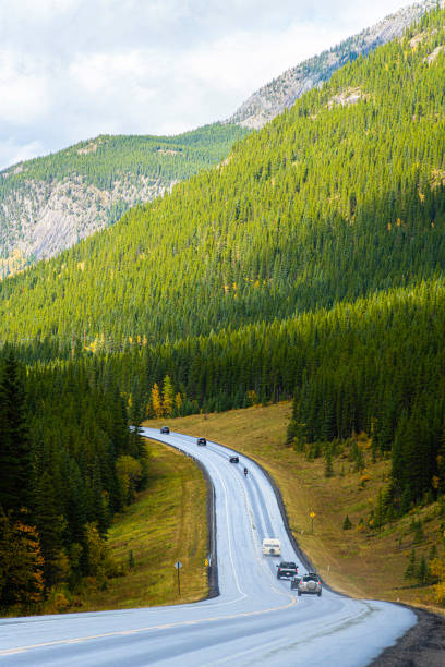 istock winding road through the rocky mountains in Alberta 1280669956