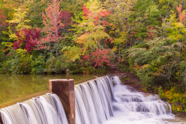 desoto waterfalls recreation area in chattahoochee national forest, georgia state, usa - southern rocky mountains imagens e fotografias de stock