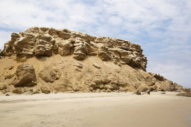 Image of sand cliff in the North of Peru.
