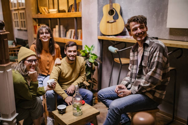 istock Friends in coffee shop drinking coffee 1280678973