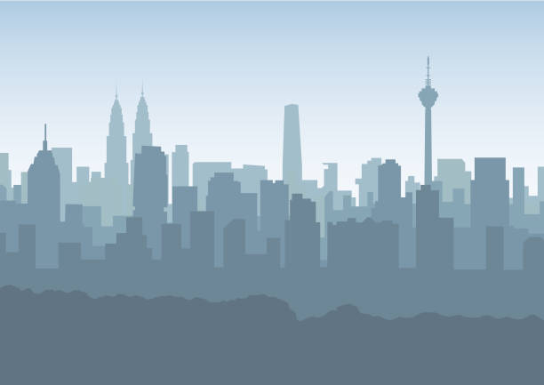 City Cityline kuala lumpur stock illustrations