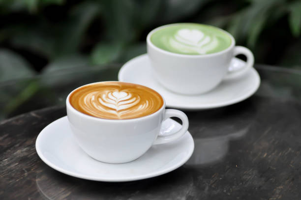 istock coffee , hot cofffee and milk green tea 1280682972