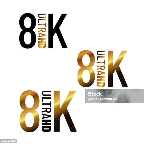 8k Ultra Hd Logo Symbol 8k Uhd Sign Mark Ultra High Definition