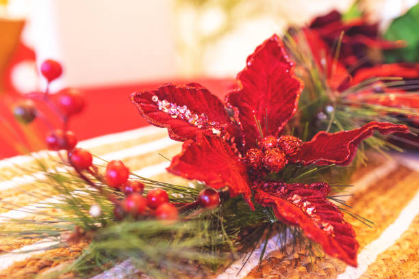 istock Christmas decoration on the dining table runner 1280684654
