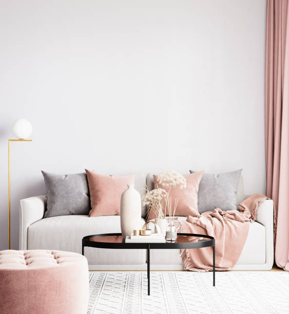 istock Interior Living Room Wall Mockup 1280691051