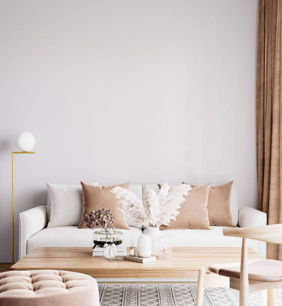istock Interior Living Room Wall Mockup 1280691067