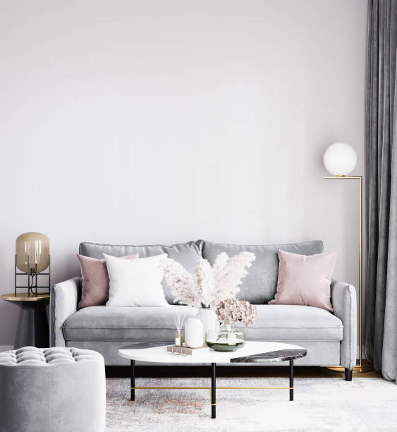 istock Interior Living Room Wall Mockup 1280691176