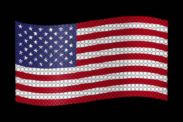 USA flag stylization on a dark background.
Lattice Matrix Pattern Style