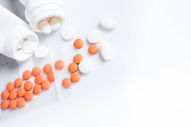 istock Medical concept, Pills on a white background 1280694906