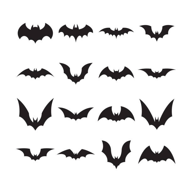Bat icons Bat icons,vector illustration.
EPS 10. flock of bats stock illustrations