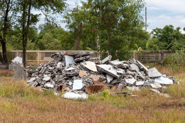 istock Debris debris, brick wall near concrete fence. 1280700675