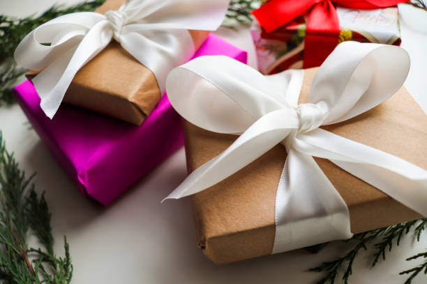 istock spruce branch, christmas balls and gift box 1280701703