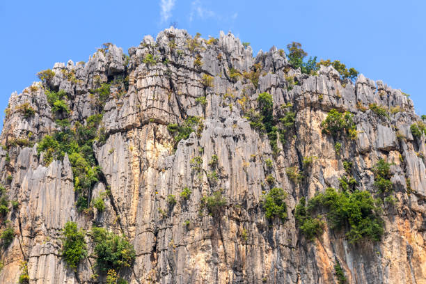 istock Rocky mountain tops and trees. 1280703114