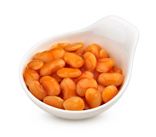 istock Baked beans in tomato sauce isolated on white background 1280703503