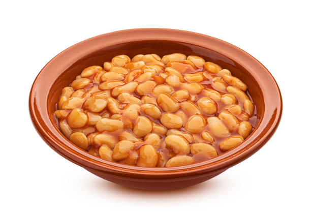 istock Baked beans in tomato sauce isolated on white background 1280703509