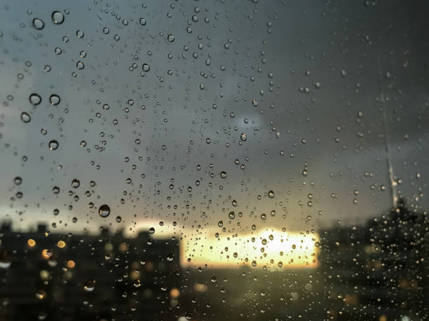 istock Background drops of water. Raindrop on window panes 1280704584