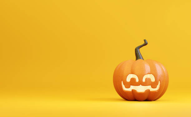 istock Smiling face halloween pumpkin character 1280708500