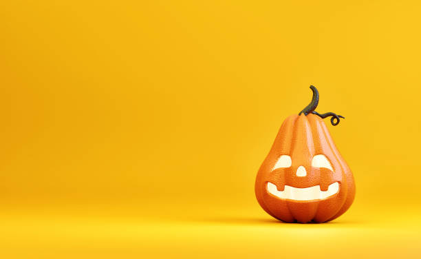 istock Smiling face halloween pumpkin character. 1280708525