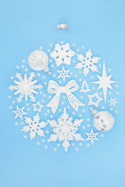 istock Festive Christmas Round Bauble Decoration 1280715663