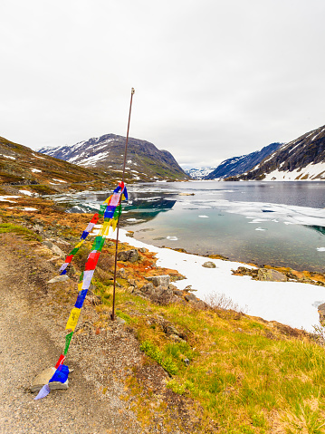 Tourism holidays and travel. Djupvatnet lake in Stranda More og Romsdal, Norway Scandinavia.