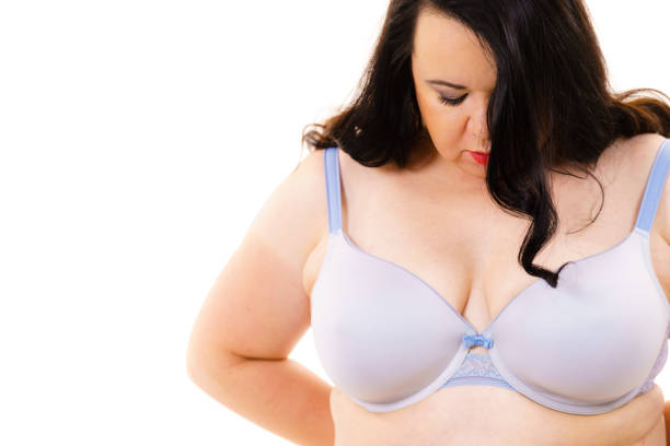 istock Woman big breast wearing bra 1280718000