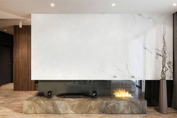 istock Modern apartment living room interior 1280726619