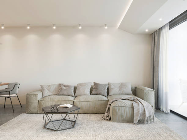 istock Modern apartment living room interior 1280726656
