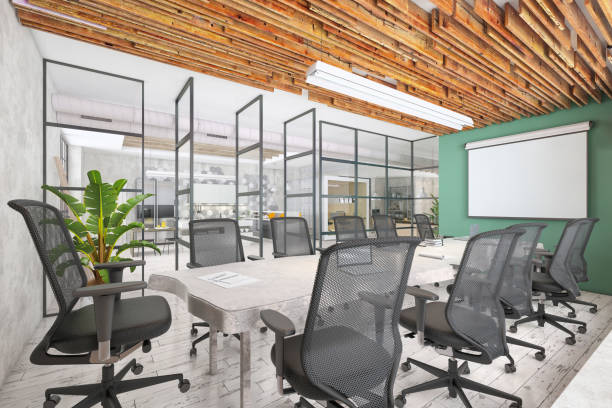 istock Contemporary office conference room interior 1280727218