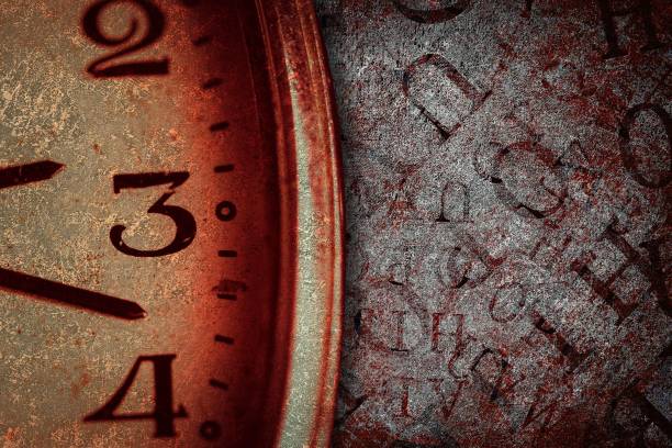istock Watch face on a grunge background. Steampunk art. The backdrop is scuffed and worn 1280738337