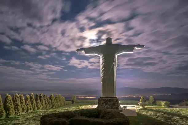 Photo of Jesus Christ in the moonlight