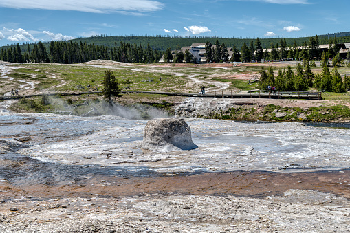 An image of Beehive Geyser in Yellowstone National Park