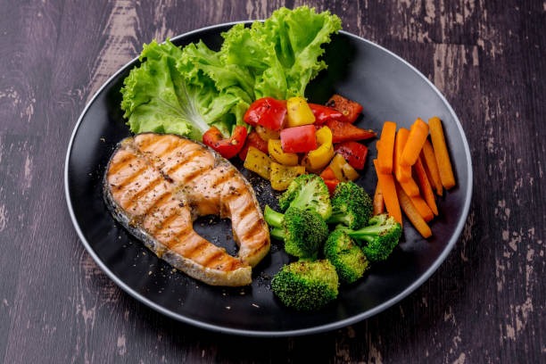 istock Salmon steak favorite food 1280755366