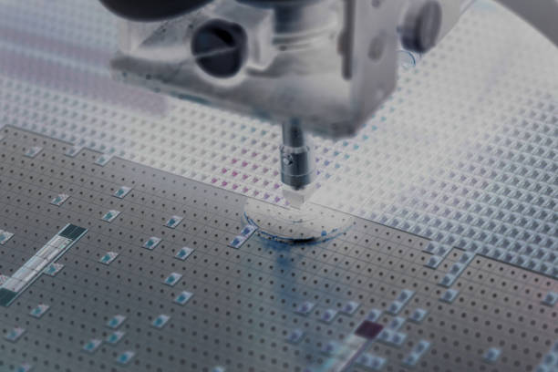 istock Pick up silicon die in silicon wafer in machine 1280756533