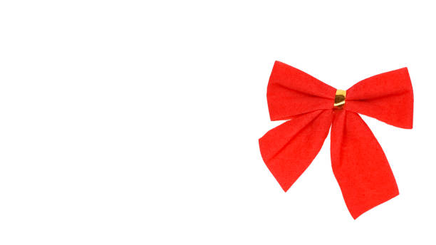 istock Beautiful red christmas bow, isolated 1280762794