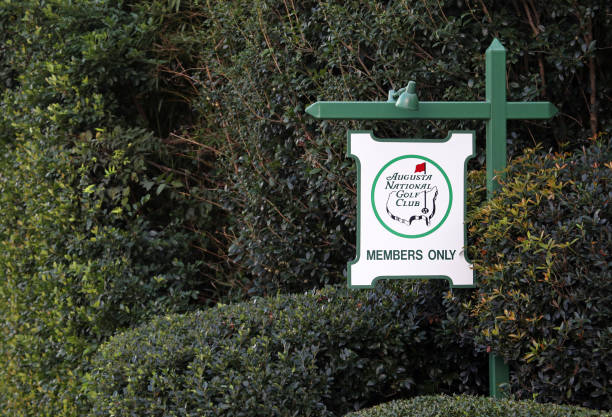 Augusta National Golf Club Augusta, GA, USA - October 16, 2020: An entrance to the Augusta National Golf Club in Augusta, Georgia. The Augusta National Golf Club is a private country club and home to the annual Masters PGA tournament. georgia country photos stock pictures, royalty-free photos & images