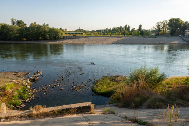The Dniester River in the city of Tiraspol, capital of the breakaway republic of Transnistria, pictured in September 2016. Transnistria was formed after the dissolution of the USSR, when in 1992 tensions between Moldova and the Transnistrian territory escalated into a military conflict. A ceasefire several months later ended hostilities but did not resolve the political conflict.