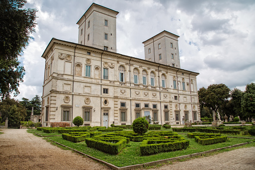 Rome, Italy - May 15, 2016: In the park of Villa Borghese is the famous Galleria Borghese with all your art treasures