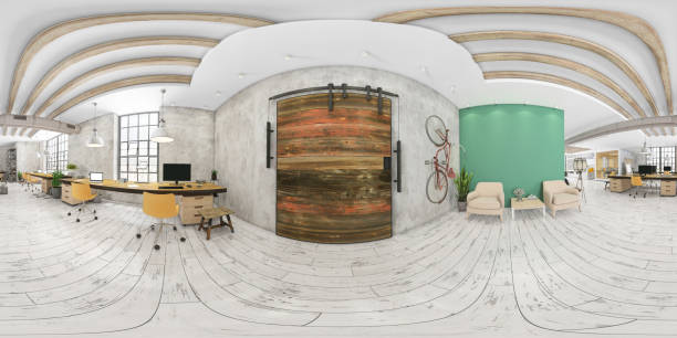 istock 360 degree VR of large modern office interior 1280770221