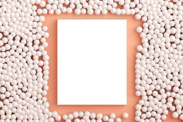 istock Square flat lay concept top view of blank frame mock up and pastel millennial pink background in minimal style, template for lettering, text or design 1280771175